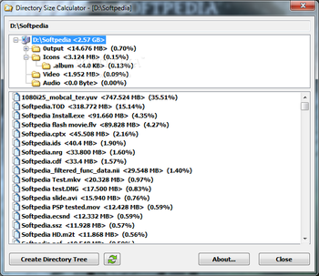 Directory Size Calculator screenshot