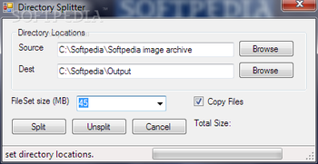 Directory Splitter screenshot