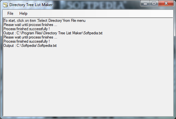 Directory Tree List Maker screenshot