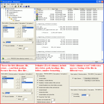 DirectoryPrint screenshot