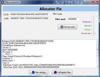 DirectShow Filter Manager screenshot 2