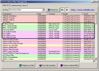 DirectShow FilterPack screenshot