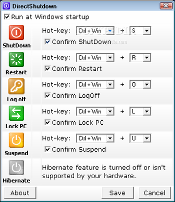 DirectShutdown screenshot 2