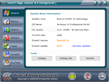 DirectX Happy Uninstall screenshot