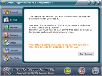 DirectX Happy Uninstall screenshot 2
