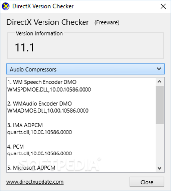 DirectX Version Checker screenshot