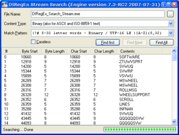 DIRegEx screenshot