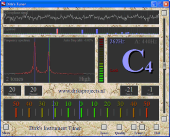 Dirk's Instrument Tuner screenshot 2