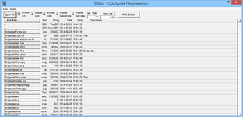 DIRlist screenshot