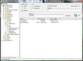DirLister screenshot