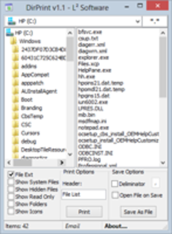 DirPrint screenshot