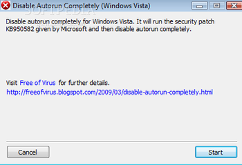 Disable Autorun Completely screenshot