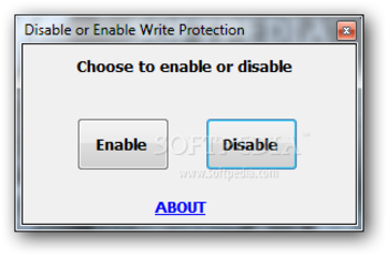 Disable or Enable Write Protection screenshot 2