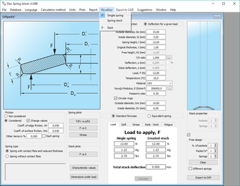 Disc Spring Solver screenshot 8