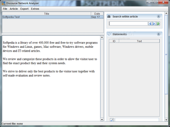 Discourse Network Analyzer screenshot