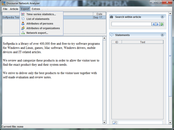 Discourse Network Analyzer screenshot 3