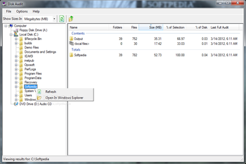 Disk Audit screenshot