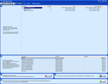 Disk benchmark screenshot