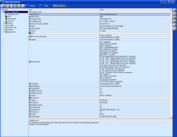 Disk benchmark screenshot 3