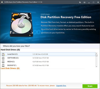 Disk Partition Recovery Free Edition screenshot 3