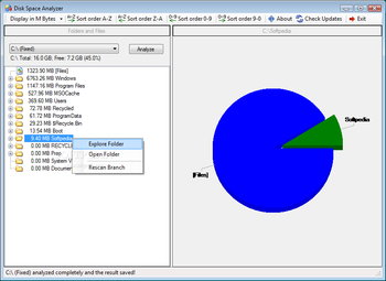 Disk Space Analyzer screenshot