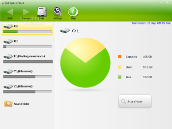 Disk Space Fan screenshot