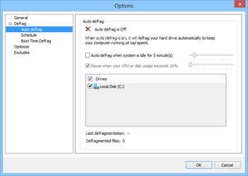 Disk SpeedUp (formerly Disk Defrag) screenshot 5
