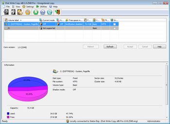 Disk Write Copy Professional Edition screenshot