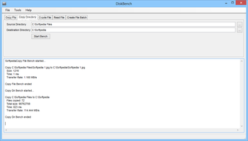 DiskBench screenshot 2