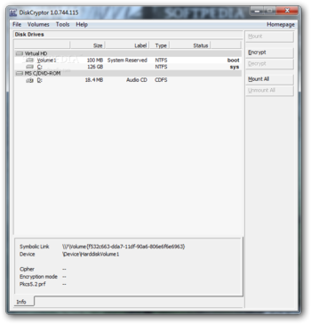 DiskCryptor screenshot
