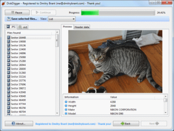 DiskDigger screenshot