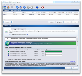 Diskeeper 2011 Home screenshot