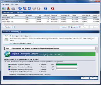 Diskeeper 2011 Server screenshot