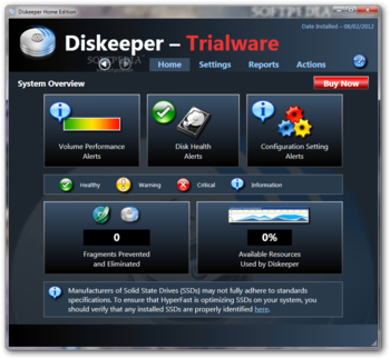 Diskeeper Home Edition screenshot