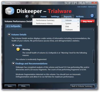 Diskeeper Home Edition screenshot 4