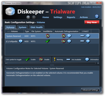 Diskeeper Home Edition screenshot 7