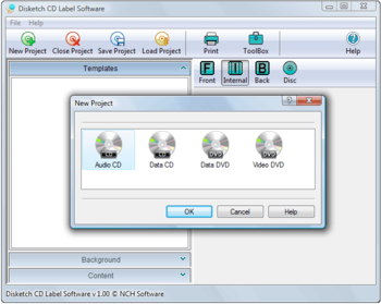 Disketch CD Label Software screenshot