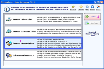 DiskGetor Data Recovery screenshot