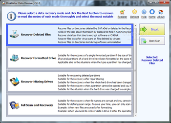 DiskGetor Data Recovery screenshot