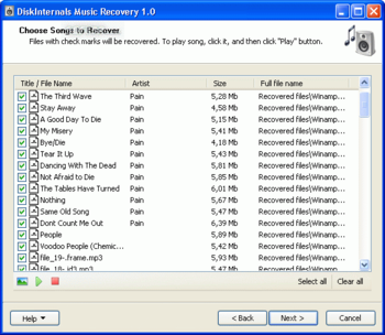 DiskInternals Music Recovery screenshot 3