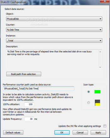 DiskLED screenshot 2