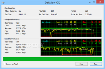 DiskMark screenshot