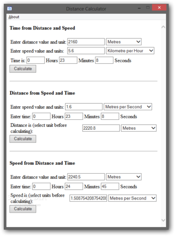 Distance Calculator screenshot