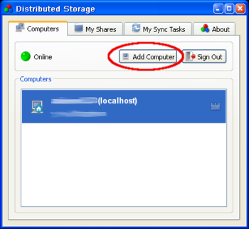 Distributed Storage screenshot