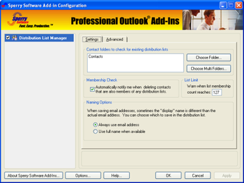 Distribution List Manager for Microsoft Outlook screenshot
