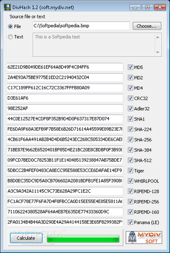 DivHash screenshot