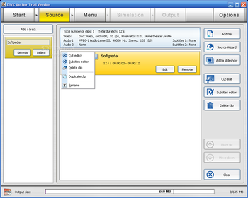 DivX Author screenshot