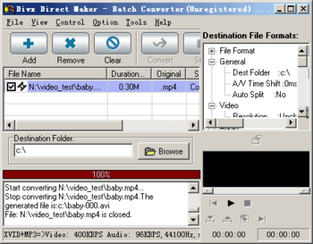 Divx Direct Maker screenshot 2