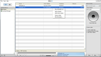 DivX Player (with DivX Codec) for 2K/XP screenshot 2