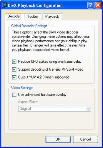 DivX Player (with DivX Codec) for 2K/XP screenshot 7